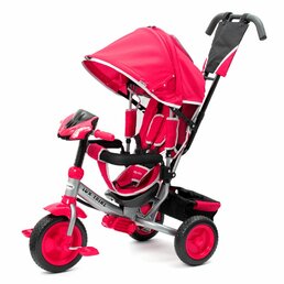 BABY MIX dětská tříkolka s LED světly LUX TRIKE růžová