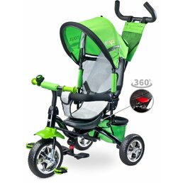 TOYZ dětská tříkolka s vodící tyčí TIMMY 2017 zelená