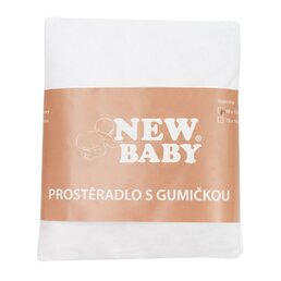 NEW BABY dětské jersey prostěradlo 60x120 cm bílá