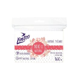 LINTEO 160 ks papírové vatové tyčinky v sáčku 100% NATURAL bílá