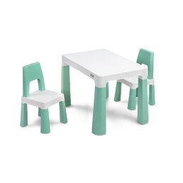 TOYZ dětský set stoleček a dvě křesílky MONTI zelená