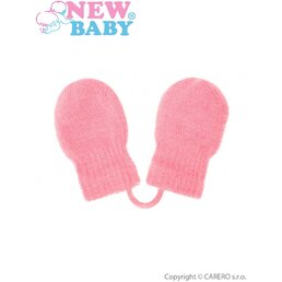 Dětské zimní rukavičky New Baby světle růžové vel. 56 (0-3m)