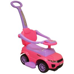 BABY MIX dětské hrající jezdítko 3v1 růžová