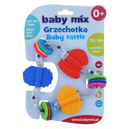 BABY MIX dětské chrastítko TROJÚHELNÍK červená