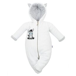 NEW BABY zimní overal ZEBRA bílá vel. 68