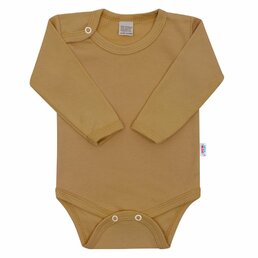 NEW BABY body s dlouhým rukávem CLASSIC II hnědá vel. 50