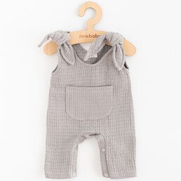 NEW BABY mušelínové lacláčky COMFORT CLOTHES šedá vel. 74