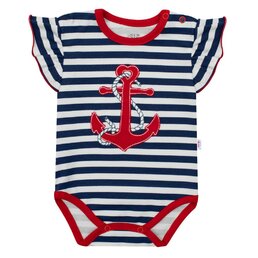 NEW BABY body s krátkým rukávem MARINE modrá vel. 68