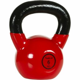 Činka kettlebell činka 6 kg MOVIT s vinylovým potahem