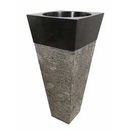 Volně stojící kamenné umyvadlo Pedestal IDS 141 Black