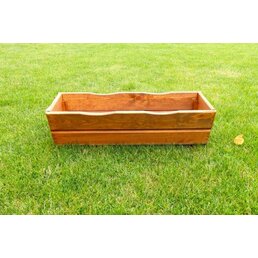 Zahradní květináč truhlík 64 cm hnědý *N