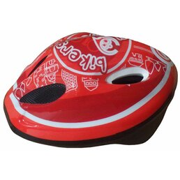 Cyklistická dětská helma červená/bílá velikost M(52-56 cm) 2014