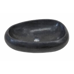 Umyvadlo z přírodního kamene Eggs Black