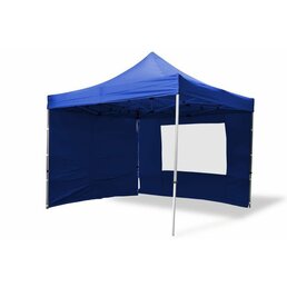 GARTHEN zahradní párty stan nůžkový PROFI 3 x 3 m + 4 boční stěny modrá