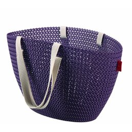 Taška nákupní, pikniková bag imitace háčkování - fialová CURVER