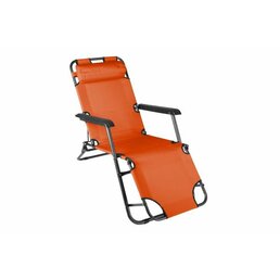 GARTHEN zahradní skládací lehátko oranžová