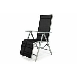 GARTHEN zahradní relaxační skládací židle černá