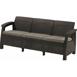 ALLIBERT zahradní pohovka CORFU LOVE SEAT MAX hnědá