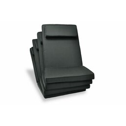 DIVERO sada 4 ks polstr na židli GARTH antracitová