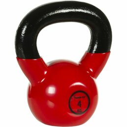 Činka kettlebell činka 4 kg MOVIT s vinylovým potahem