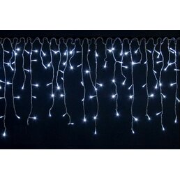Vánoční světelný déšť 200 LED studená bílá - 5 m