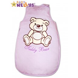 BABY NELLYS spací vak TEDDY BEAR fialová vel. 56