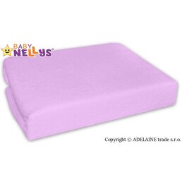 BABY NELLYS nepromokavé prostěradlo 60x120 cm fialová