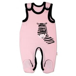 BABY NELLYS dupačky ZEBRA růžová vel. 56