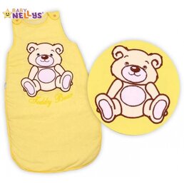 BABY NELLYS spací vak TEDDY BEAR žlutá vel. 104