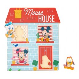 DISNEY dřevěné puzzle, domeček pro nejmenší Mickey a přátelé