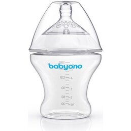 BABYONO kojenecká láhev NATURAL 180 ml bílá