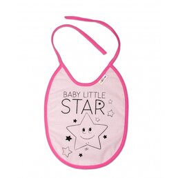 BABY NELLYS dětský nepromokavý bryndáček LITTLE STAR růžová